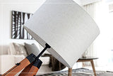 FORWIN Lampadaire- Solide Bois Trois Pieds Lampadaire Salon Chambre Bureau Lampe Éclairage intérieur (Couleur : NOIR)