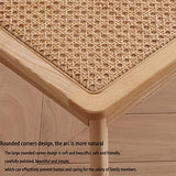 SHAOO Banc de Table a Manger,Banc en Rotin,Banc D'intérieur Moderne,Banc sans Dossier,Banc de Balcon Extérieur,Cadre en Bois Massif,Style Simple,adapté au Salon/Balcon/Salle a Manger/Porche.