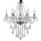 SAILUN 6 lustre en cristal lustre pampilles moderne vintage plafonnier lampe pendentif E14 suspension pour le salon, salle à manger, chambre à coucher (6-lustre)
