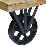 vidaXL Table Basse pour Salon Table d'appoint en Bois de manguier 120 x 60 x 30 cm