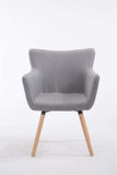 CLP Chaise De Salle A Manger Antwerpen en Tissu I Chaise Design Retro Scandianve Dossier Et Accoudoirs I Fauteuil De Salon Confortable Gris, Piètement: Nature