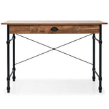 vidaXL Bureau avec Tiroir Couleur de Chêne Table d'Ordinateur Table Console