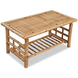 vidaXL Table Basse Table d'appoint Table de Salon Bambou 90 x 50 x 45 cm