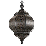 albena shop 71-5310 Abha lampe de plafond oriental style morocain H 45 cm / ø 27 cm métal noir / intérieur or