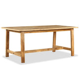 vidaXL Table de Salle à Manger Bois de Manguier Massif Table à Manger Cuisine