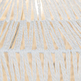 QAZQA Design Lampe suspendue rétro blanche 50 cm - Lina Cono 50 Métal/Tissu Blanc Rond E27 Max. 1 x 60 Watt/Luminaire/Lumiere/Éclairage/intérieur/Salon/Cuisine