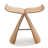 ZZFF Tabouret De Pied en Bois Plein,Stool Papillon Original Style Japonais Low Stool Japonais Changer Chaussures Stool Spa Chaise pour Bain Lit Salon Naturel 44x31x42cm(17x12x17inch)