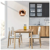 Huahan Haituo Abat-jour Moderne Cuivre Miroir Lustre Boule Suspension globe en Chrome avec fil 120CM(Cuivre, 15cm)