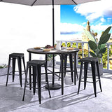 DUHOME Tabouret de Bar en Métal Lot de 2, 76cm Tabouret Haut Empilable Tabouret de Comptoir Industrielle pour Bar Bistro Cuisine