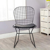 Chaise Nordique ajourée Chaise en Treillis métallique Dossier en Fer forgé créatif Chaise Simple Coiffeuse Banquet Occasionnel dinant la Chaise hôtel Salle à Manger (Color : Black)