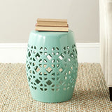 Safavieh EAC4508C Majorca Intérieur/Extérieur Tabouret de Jardin Céramique Turquoise Douce 33 x 33 x 46,99 cm