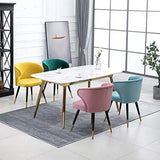 Chaise Design Scandinave,Métal Accueil Dossier Restaurant Simple Négocier Fauteuil En Tissu Velours Rétro (Color : Gray)