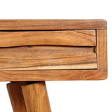 Tuduo Console avec Tiroirs poussiere d'Acacia Massif 118 x 30 x 80 cm Design Unique, Moderne et élégante Table Console entrée