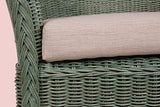 Rattan im Trend Fauteuil en rotin avec accoudoirs Vert