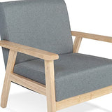 IDMarket - Fauteuil scandinave Anders en Tissu Gris Anthracite