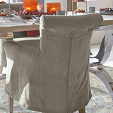 Loberon® Fauteuil Amherst - Bois de chêne, Coton - H/L/P env. 89/60/65 cm - Gris