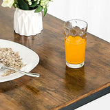 VASAGLE Lot Table et Chaises de Bar, Table Haute avec 2 Tabourets de Style Industriel, pour Cuisine, Salle à Manger, Salon, Marron rustique LBT15X