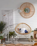 Kave Home Louisa Miroir mural rond en rotin Ø 81 cm