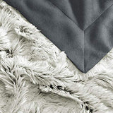 CelinaTex Couverture Douillette XXL 220 x 240 cm crème Gris Couverture de canapé Longhair Couverture en Fourrure synthétique Flokati Optik Couverture Fleece Oeko-TEX Shetland