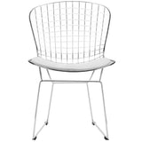 Chaise De Salle à Manger En Fer Moderne, Chaise Creuse, Fauteuil Décoration De Maison Moderne Avec Chaise En Café, (ensemble De 2),Blanc