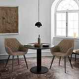 WOLTU BH251dbr-1,1 Chaise de Salle à Manger Moderne Chaise de Cuisine en Similicuir et métal,Brun Foncé