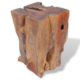 vidaXL Teck Massif Tabouret Repose-Pied Table d'Appoint Table Basse Salon