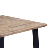Table à Manger en Bois d'acacia Massif rétro de Style Rustique Chic 170x90 cm pour Le Petit déjeuner café Cuisine Salle à Manger Meubles