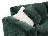 Vente-unique - Canapé d'angle Droit en Velours côtelé Vert TIRONO