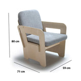 Marque Amazon - Movian - Chaise d'appoint Ruby, Gris clair