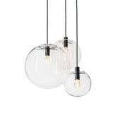 MZStech Billes en Verre Luminaire Suspension Boule verre Lustre Pendentif Lampe (20cm)