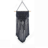 SADA72 Décoration Murale en macramé Faite à la Main pour Chambre à Coucher ou Salon, Noir, Taille Unique