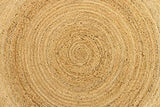 HAMID Tapis Jute Naturel - Alhambra Rond Tapis 100% Fibre de Jute (Naturel, 200x200cm)