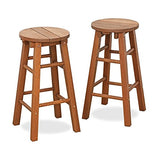 Furinno Tioman Outdoor Hardwood Tabouret de Bar extérieur Franc Arch, Ensemble de 2, Naturel, One Size