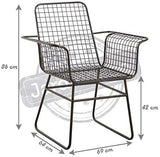AUBRY GASPARD Fauteuil en métal Noir Antique