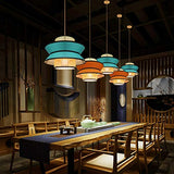 DSFHKUYB Pendant Light Creative Rotin Lustres Tissé Peut Être Installé Dans La Chambre Salon Salle À Manger,Bleu