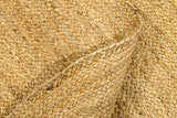 HAMID Tapis Jute Naturel - Alhambra Rond Tapis 100% Fibre de Jute (Naturel, 200x200cm)