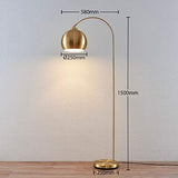 Lampadaire LED 'Moisia' en Doré en Métal e. a. pour Salon & Salle à manger (1 lampe,à E27, A++) de Lindby | Lampadaire Sur Pied, Lampe a Pied, Lampe de Sol
