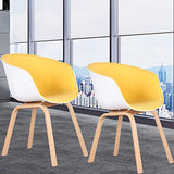 Un lot de quatre chaises de salle à manger de style scandinave rétro avec pieds en métal, adaptées pour le salon, la chambre à coucher, une salle de jeux