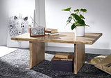 Table basse 120x70x45cm - Bois d'acacia laqué (Bois naturel) - Design naturel - LIVE EDGE #305