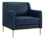 BHDesign JEM - Fauteuil Moderne - Cuir Moderne - Bleu Navy