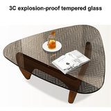 LOGAUT Table Basse en Verre Triangulaire, Table Basse Noguchi Moderne, Table Basse Moderne du Milieu du Siècle, Petite Table Basse en Verre, pour Salon, Patio