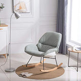 Wenzhihua Fauteuil à Bascule Fauteuil à Bascule Rocker Relax Chaise Longue Chaise inclinable Chaise de détente Confortable siège rembourré (Couleur : Gris, Taille : 90x74cm)