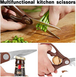 Emojoy Couteau de Cuisines, Set Couteaux Acier Inoxydable Allemand 7 Pieces, Bloc de Couteaux avec Couteau de Chef, Bloc en Bois, Lot de Couteaux Cuisine Professionnelle