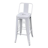 vidaXL 2 Tabourets de Bar Hauts Blanc Chaise de Bar Haute Tabourets Bar Mobilier de Bar