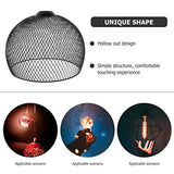 Zerodeko Abat-Jour De Suspension Noir Accessoires D'abat-Jour De Suspension Industrielle En Maille Rétro En Métal/Abat-Jour De Lumière De Couloir Adapté À La Prise E26 / E27light (3)