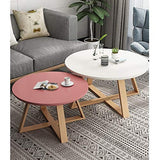 Tables en Bois Massif, Fin Balcon Simple Petite Table Ronde Meubles de Salon Tables Sofa Hôtel Appartement Tables Basses (Color : Black, Size : 50 * 40CM)