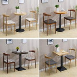 Chaise de Directeur Chaises de salle à manger, imitation Fauteuil de salle à manger en bois massif, mouche sans arche avec dossier Chaises de cuisine moderne Métal pieds-repas Chaises de salle à mange