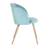 FURNISH1 Lot de 2 Superbe Chaise de Salle à Manger en Velours, Dossier rembourré Ergonomique et Assise rembourrée,Chaise Aqua de Salle à Manger 52 * 46.5 * 82cm