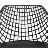IDIMEX Lot de 4 chaises Alicante pour Salle à Manger ou Cuisine au Design Retro avec accoudoirs, Coque en Plastique Noir et 4 Pieds croisé en métal laqué Noir