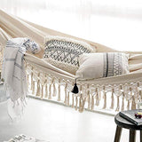 AQH 2 Personne Hamac Boho Grand Brésilien en Macramé Frange Double Deluxe Hamac Swing Net Chaise Suspendue Hamac